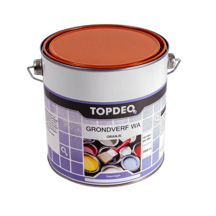 GRONDVERF WA WATERGEDRAGEN TOPDEQ BLIK 2,5LTR ORANJE