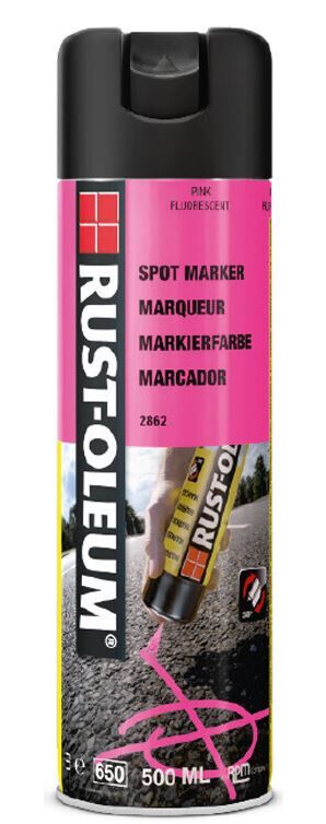 SPRAY-LAK RUST-OLEUM GRONDMARK. ROSE FLUORESEREND MAT 500ML 2862
