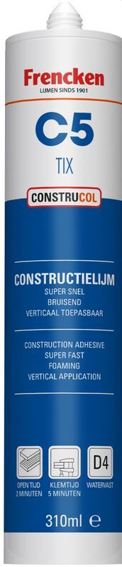 CONSTRUCTIELIJM C5 TIX FRENCKEN KOKER 310ML BEIGE