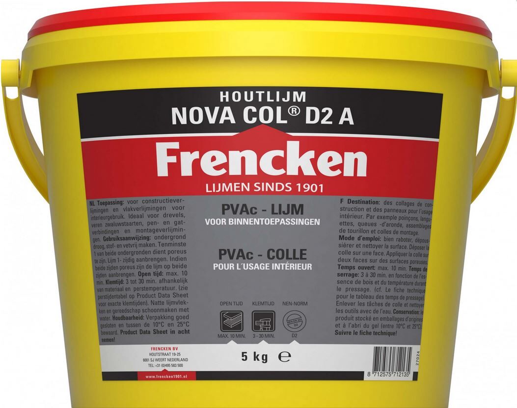 HOUTLIJM FRENCKEN NOVACOL D2 SUPER EMMER 5KG