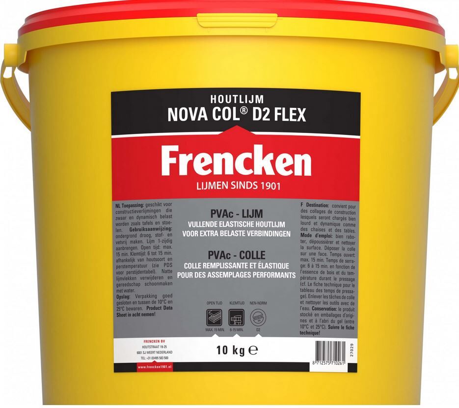 HOUTLIJM FRENCKEN NOVACOL D2 FLEX EMMER 10KG