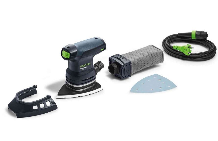 DELTASCHUURMACHINE FESTOOL DTS 400 REQ 230V+STOFOPVANGZAK+PROTECTOR+KABEL DOOS
