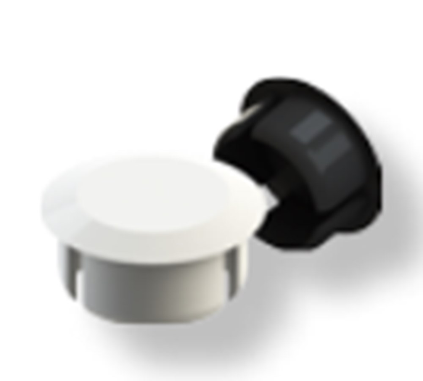 AFDEKDOPJE PVC WIT VOOR BORING 10 MM