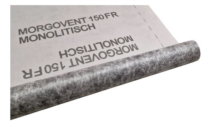 DAKFOLIE MORGOVENT MONOLIT 150FR BUITZ 50X1.50M VOOR DAKEN VANAF 25° EN WANDEN