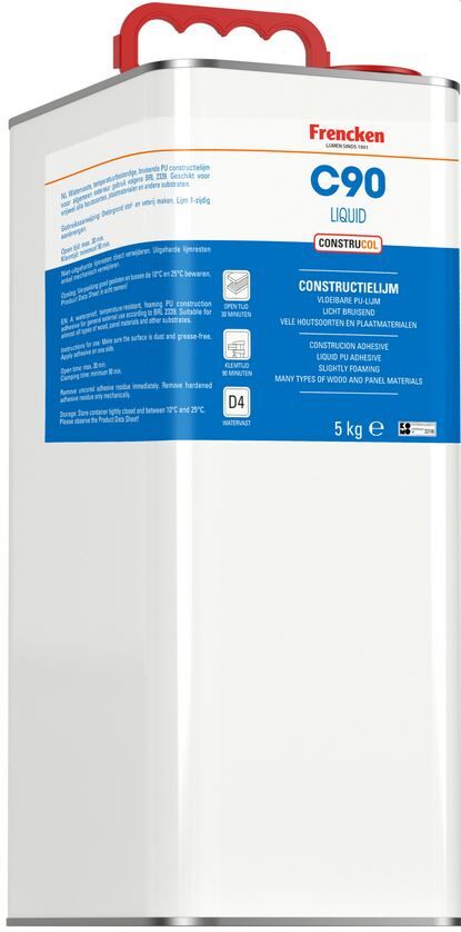 CONSTRUCTIELIJM PU FRENCKEN C90/K100 BUS 5KG TRANSPARANT BRUIN