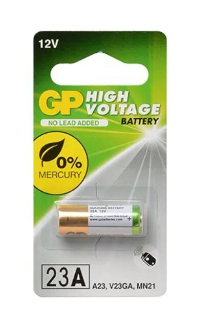 BATTERIJ HIGH VOLTAGE ALKALINE GP 12V 23A RONDCEL