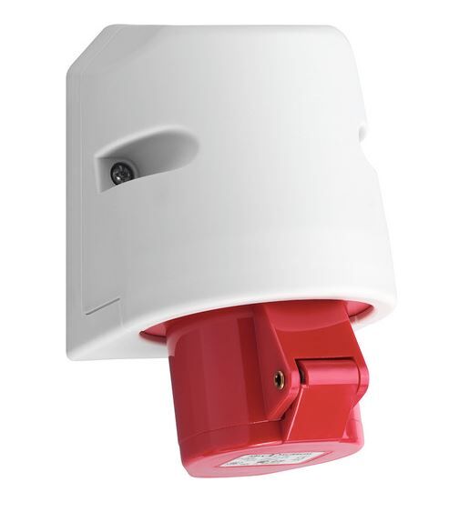 WANDCONTACTDOOS ABL CEE 32 AMPÈRE 4-POLIG 400V IP44 6H ROOD