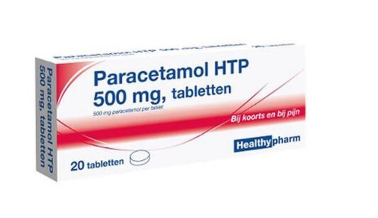 PARACETAMOL HTP 500 MG TABLETTEN DOOSJE A 20 STUKS