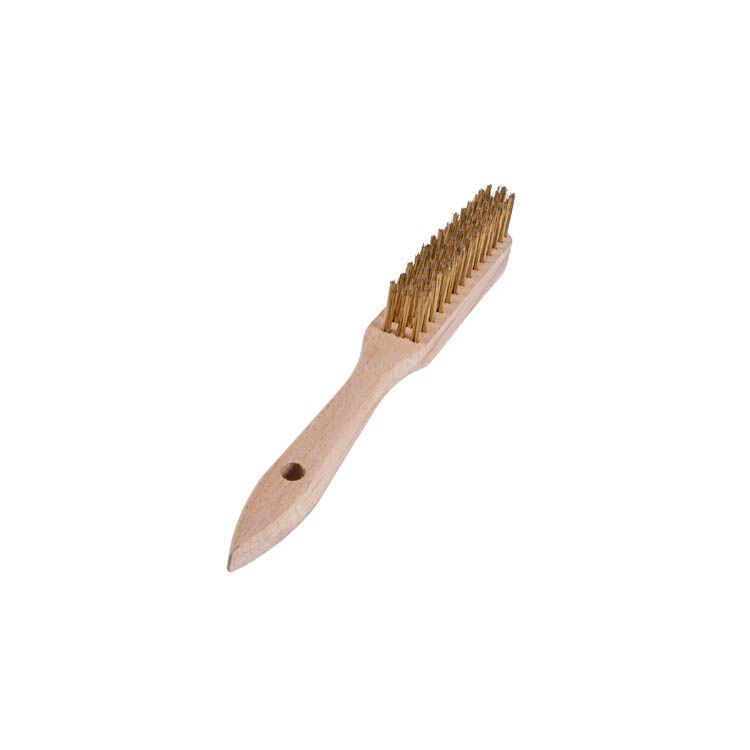STAALDRAADBORSTEL OSBORN MESSING HOUT 3-RIJEN GOLVEND DRAAD