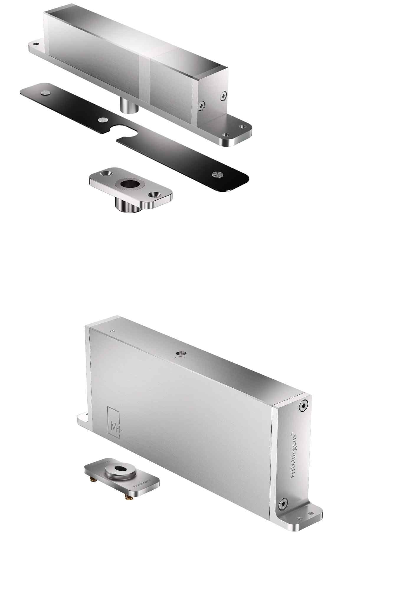 SET FRITSJURGENS SYSTEM M+ TP-R KLASSE G - FLUSH AFGER RVS VLOER+ZW PLAF