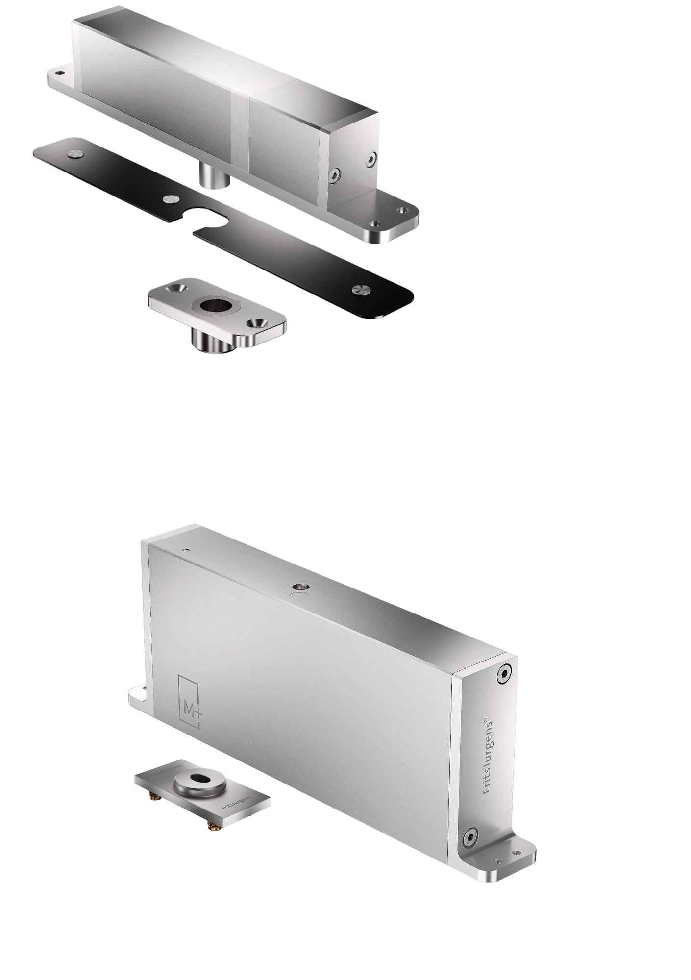 SET FRITSJURGENS SYSTEM M+ TP-R KLASSE G - FLUSH RECHT RVS VLOER+ZW PLAF
