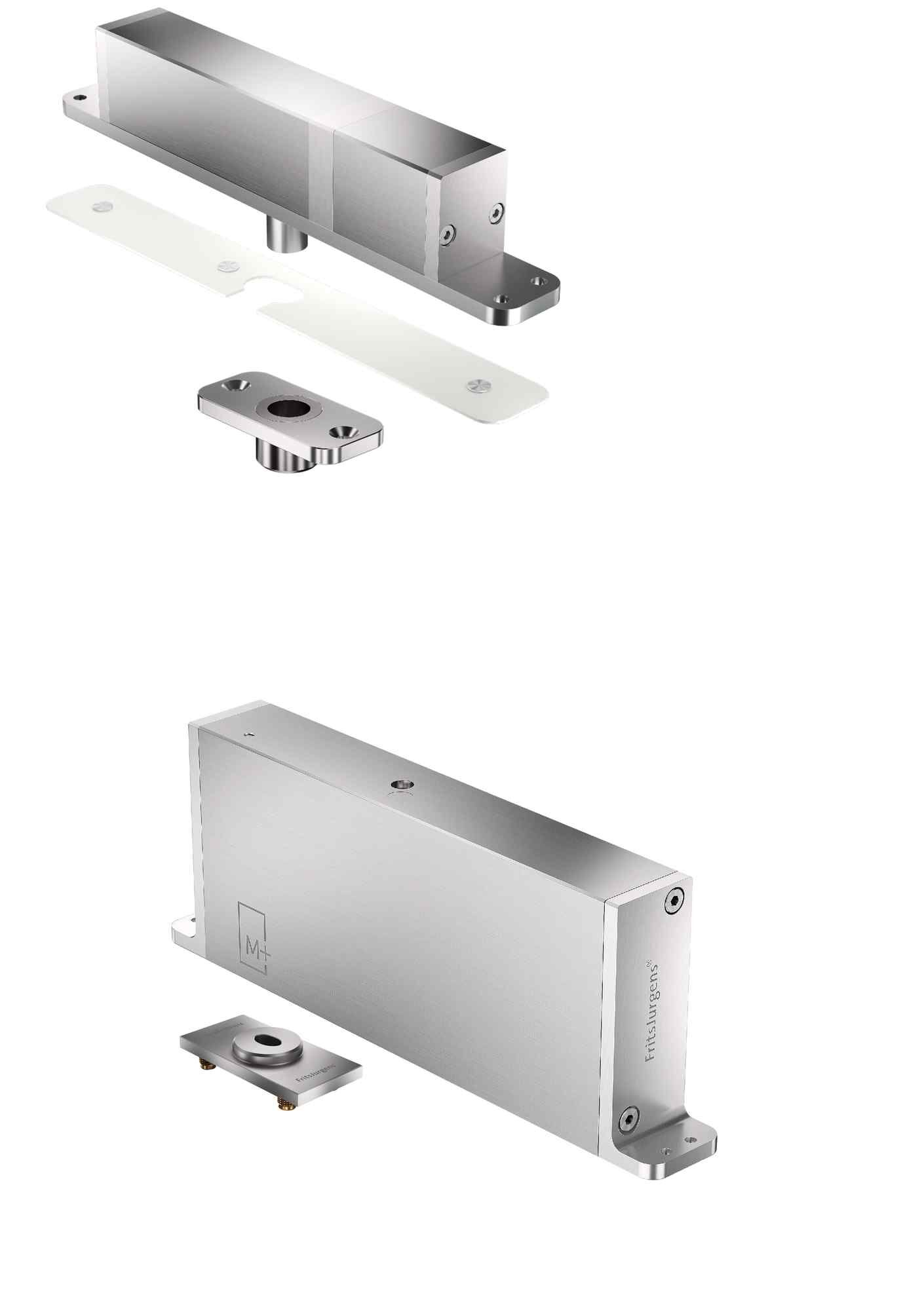 SET FRITSJURGENS SYSTEM M+ TP-R KLASSE G - FLUSH RECHT RVS VLOER+WI PLAF