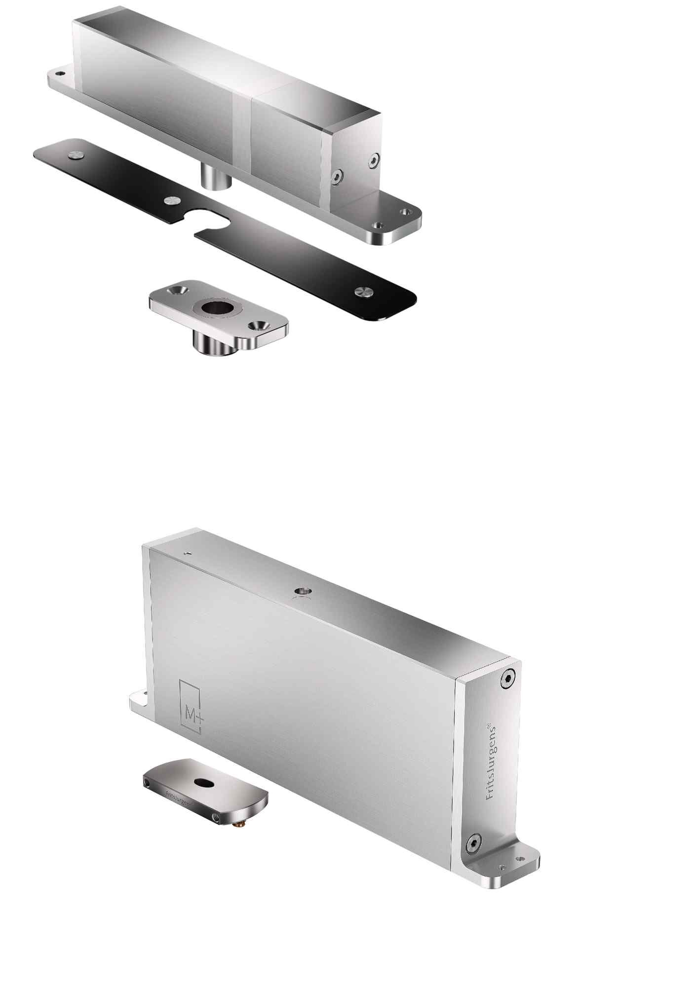SET FRITSJURGENS SYSTEM M+ TP-R KLASSE G - RECHT RVS VLOER+ZW PLAF.PL