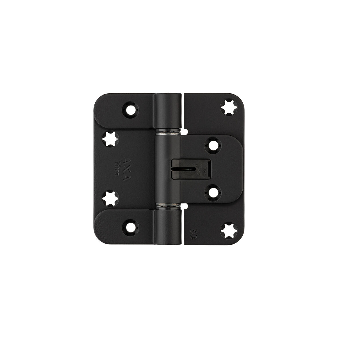 SCHARNIER AXA TITAN RONDE HOEK V2 SKG*** 89X89X2,5MM ZWART LOS